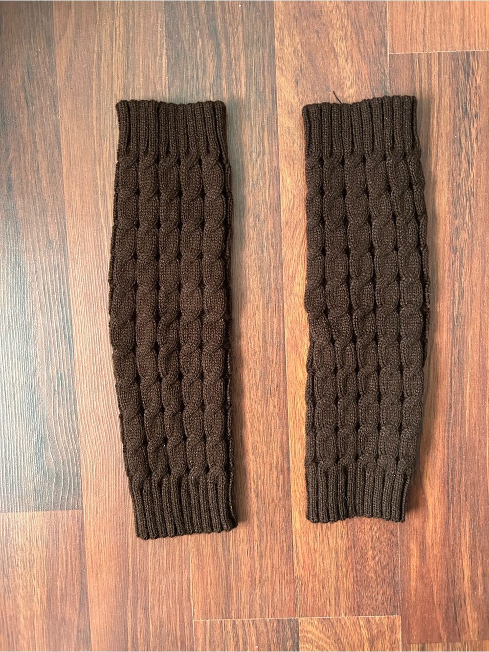 Brown cable knit leg warmers (NWOT)